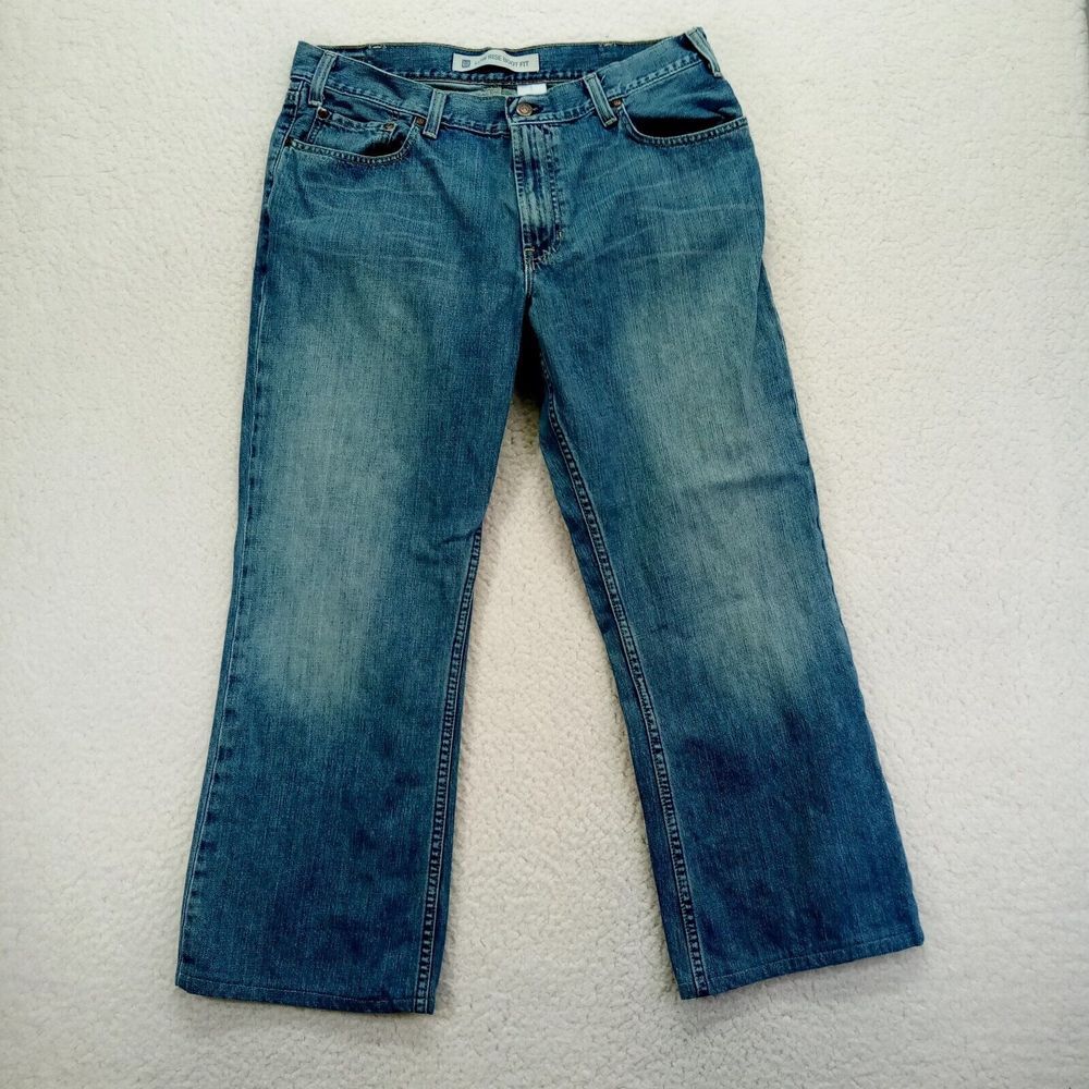Gap Low Rise Boot Fit Jeans Mens 36x29* (hemmed) Wide‎ Leg Cotton Denim